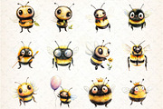 Bumblebee Clipart Bundle, an Illustration by DreamCafeArt (Thumbnail 3 of 5)