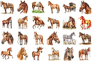 Horse Clipart, Country Horses Set, an Illustration by Sublimation Artist (Thumbnail 2 of 6)