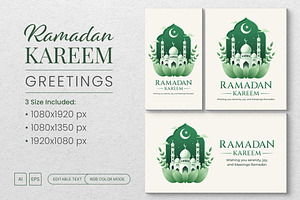 Ramadan Kareem Greetings Card Vol.2, a Social Media Template by muhisya