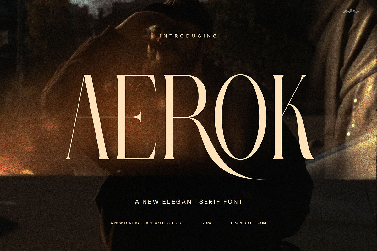 Aerok Elegant Serif Font, a Serif Font by Graphicxell (Photo 1 of 8)