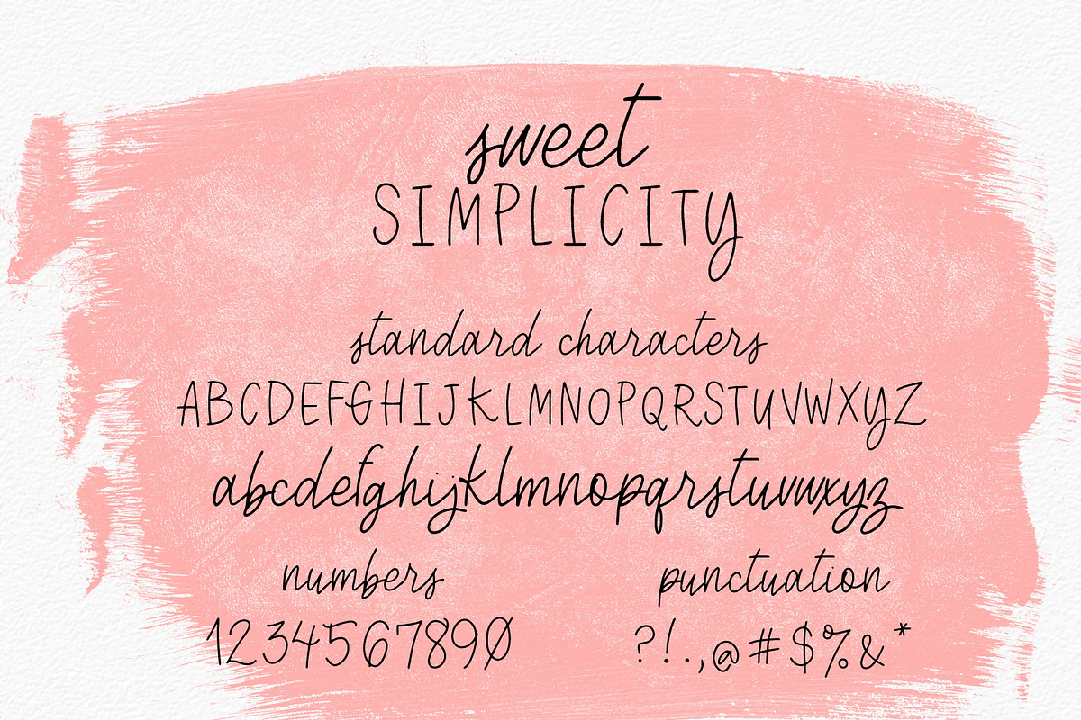 Sweet Simplicity~A Handwritten Font preview 5