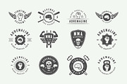 Set of vintage fighting emblems, a Branding & Logo Template by AkimD (Thumbnail 3 of 10)