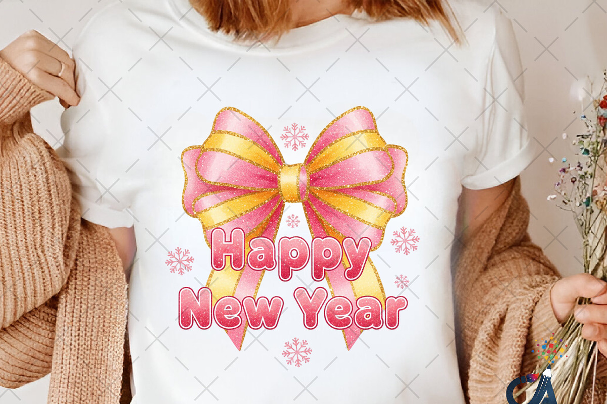 New Year Pink Coquette Bow PNG, an Illustration by Creative Art (Photo 5 of 6)