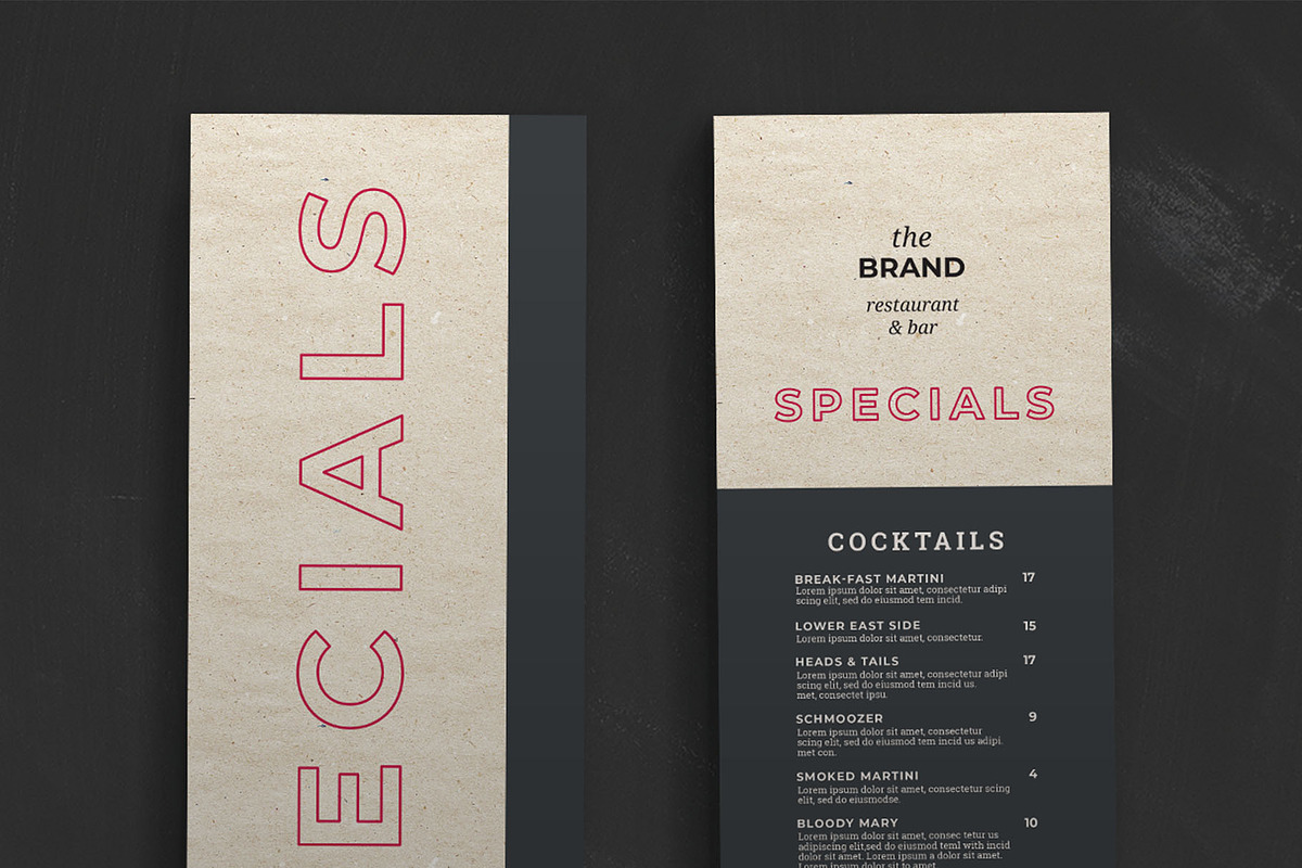 Bold Rustic Menu Template, a Flyer Template by BrandPacks (Photo 4 of 5)