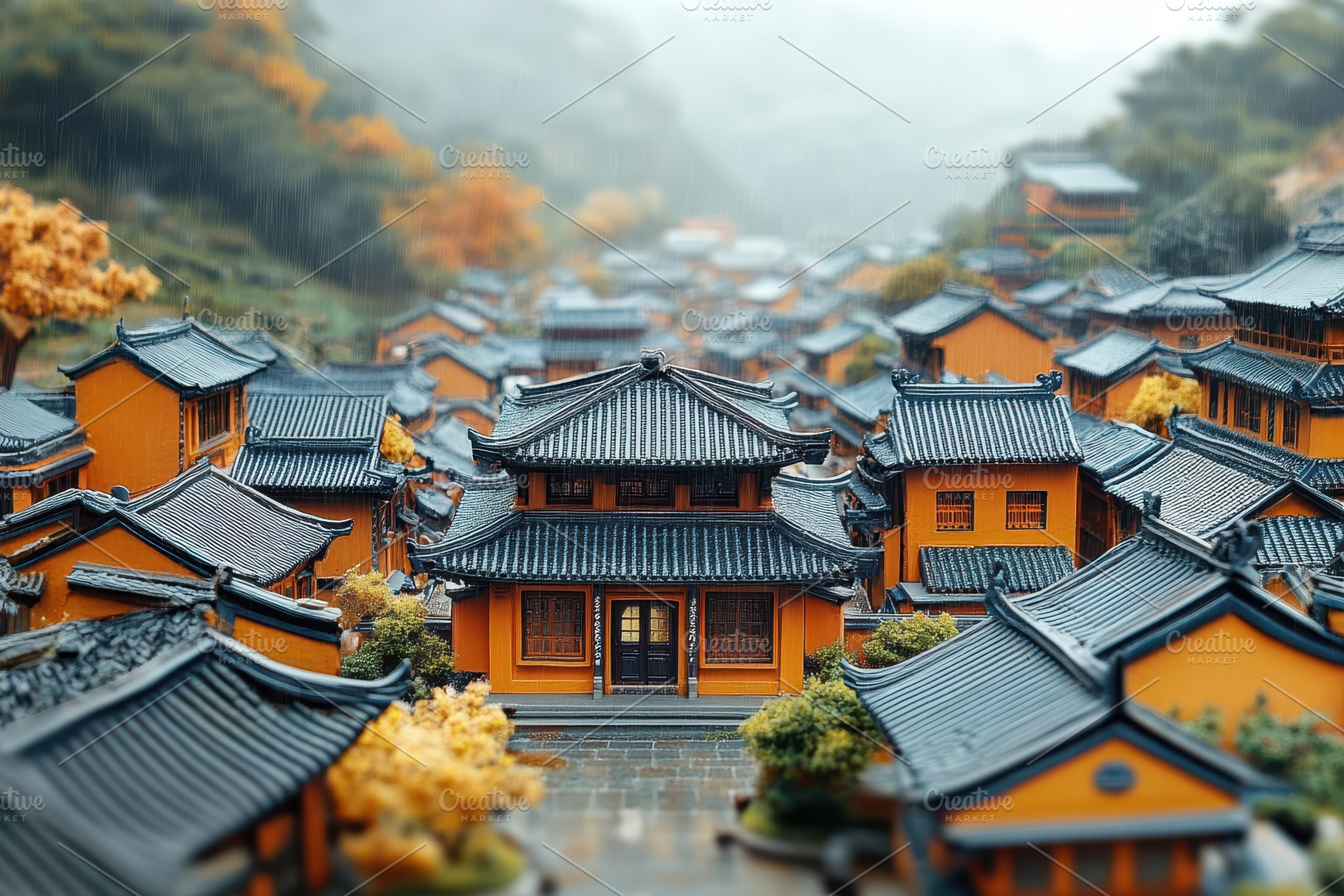 Vibrant traditional architecture in, a Photo by Tanuart