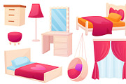 Girl bedroom elements. Chest of, an Object Illustration by LadadikArt (Thumbnail 3 of 3)