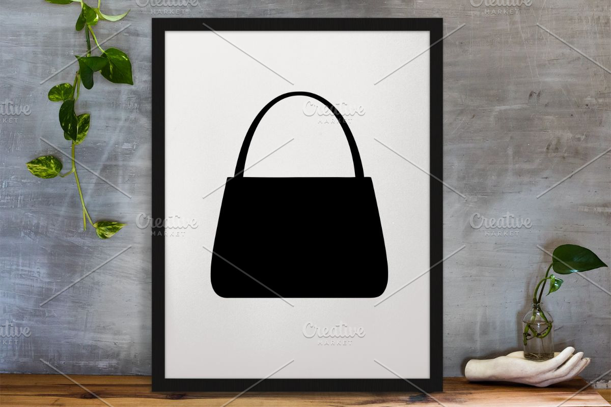 Handbag Silhouette SVG, an Object Illustration by newminddesign (Photo 3 of 3)