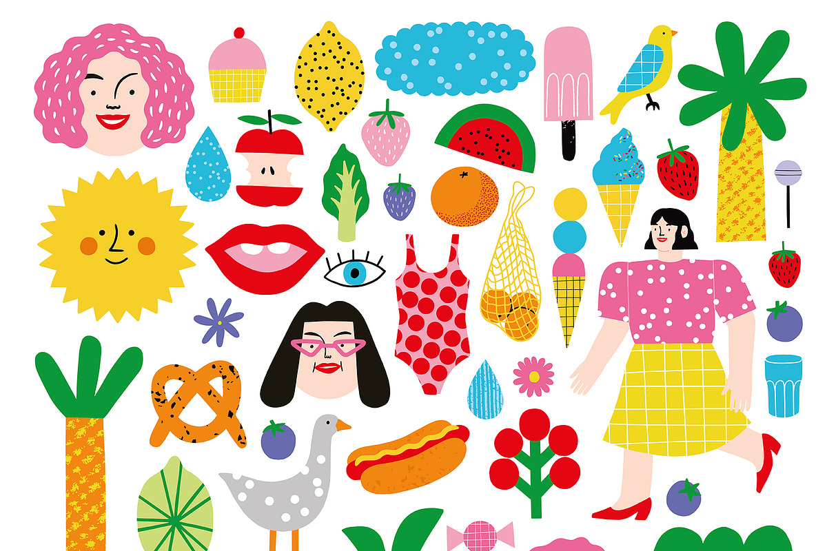 FUNNY SUNNY Graphics Bundle, an Illustration by Katerina Osa (Photo 19 of 19)