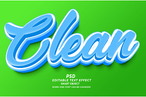 PSD Clean 3D Editable Text Effect