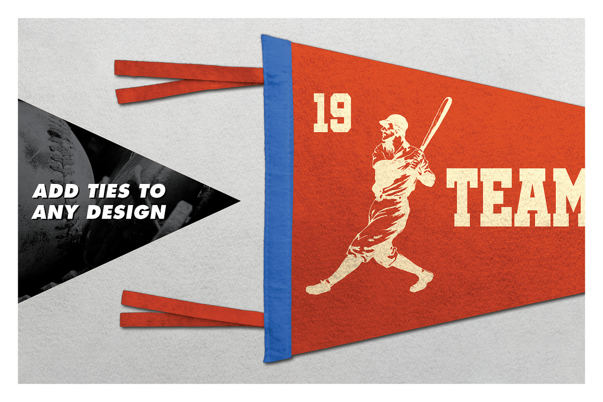 Screen-Printed Felt Pennant Creator, a Product Mockup by Chris Weibring (Photo 11 of 13)