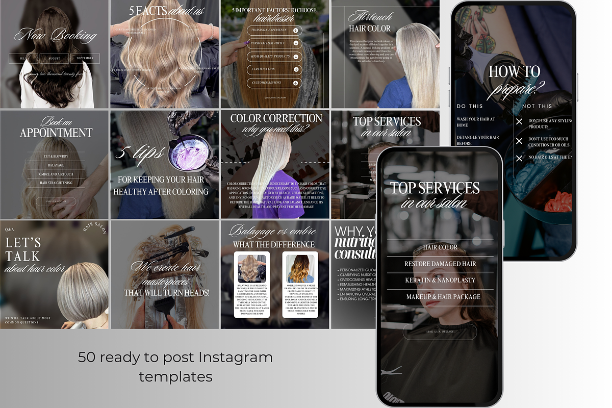 Hair salon instagram template, a Social Media Template by Design Pro Templates (Photo 4 of 5)
