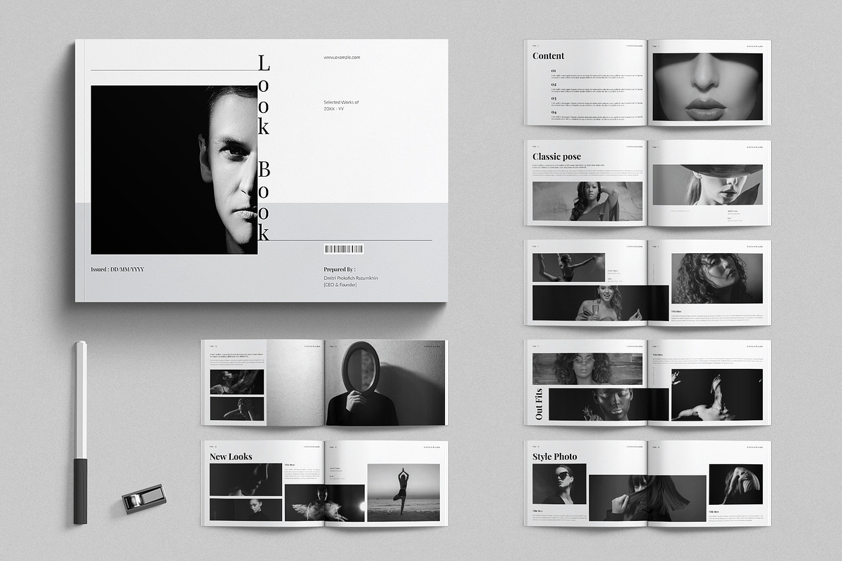 Look Book Template Landscape, a Magazine Template by E-Type (Photo 1 of 7)