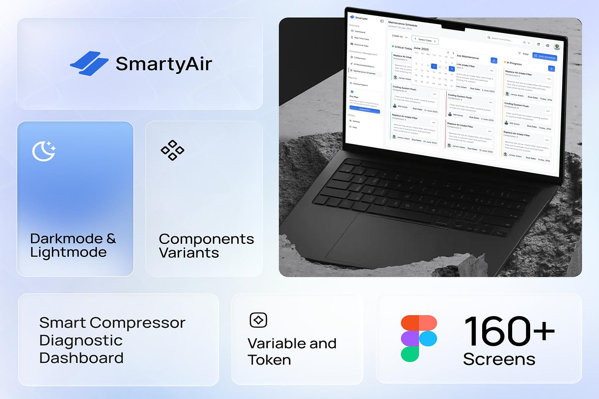 Smarty Air Dashboard, an UI Kit Template by Creative Perspective (Photo 2 of 8)
