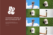 Outdoor Apparel & Bottle Mockup Set, a Merchandise Mockup by DOBE Studio (Thumbnail 1 of 5)