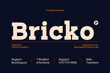 Bricko – A Bold Modern Slab Serif