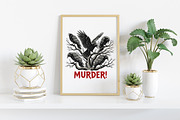 Murder Crows Halloween Sublimation, an Illustration by Craft Nest (Thumbnail 5 of 6)