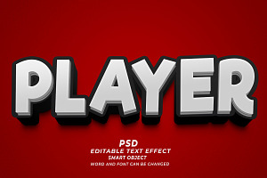 PSD Player Editable Text Effect