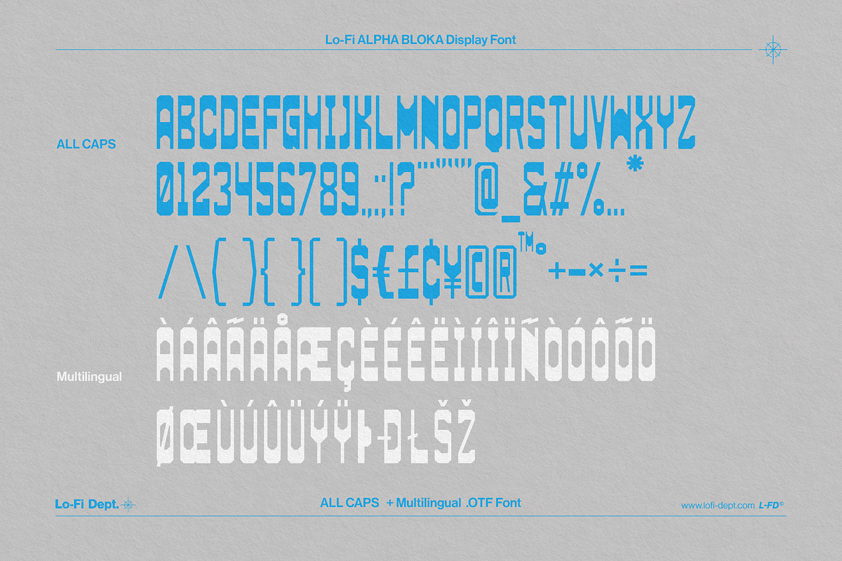 Lo-Fi ALPHA BLOKA Display Font, a Sans Serif Font by Lo-Fi Dept (Photo 2 of 6)