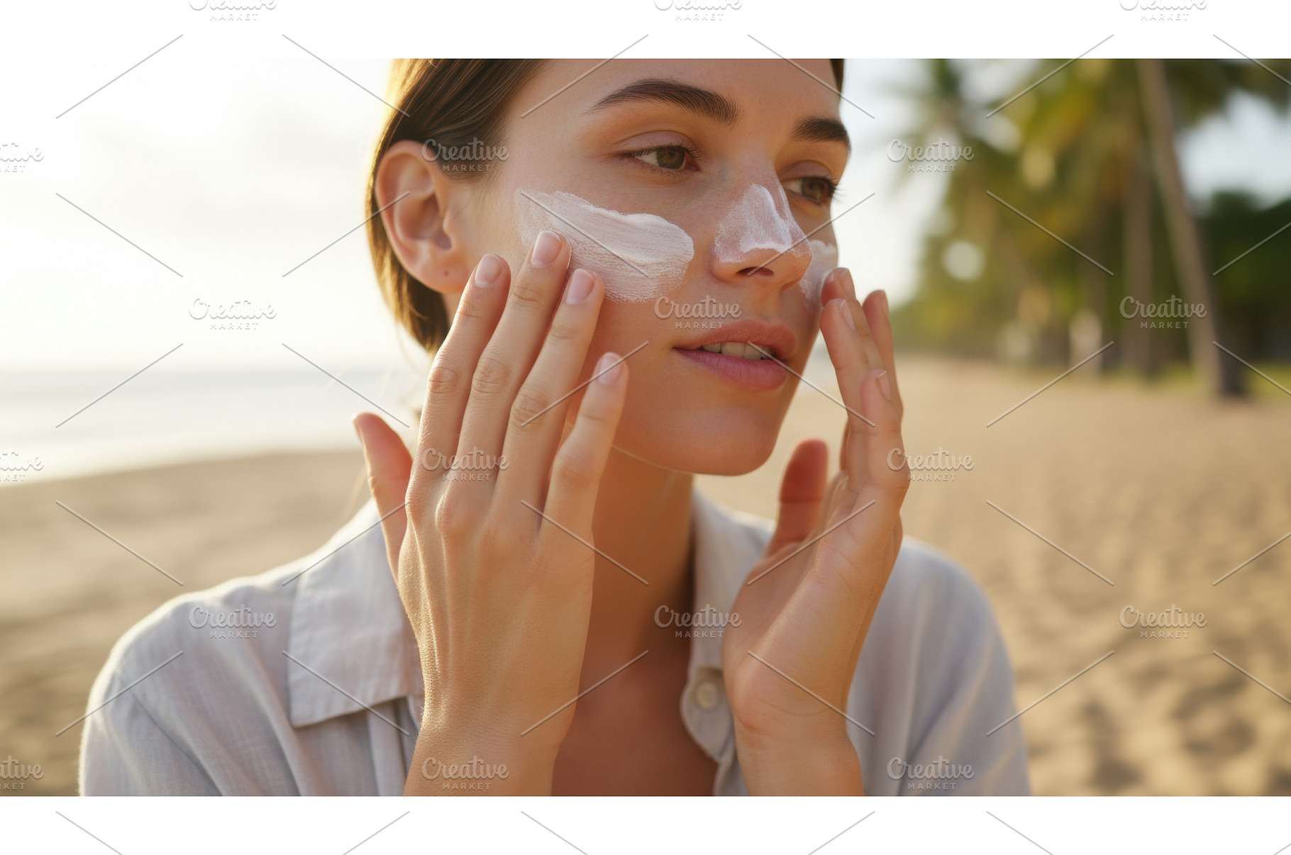 Young woman applying sun protection, a Nature Photo by Igor Tichonow