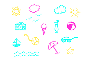 Summer Fun Lettering Pack, a Seasonal Illustration by JoshuaRed Design (Thumbnail 3 of 6)
