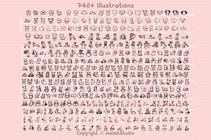 740 Kawaii Cute Dogs SVG Collection