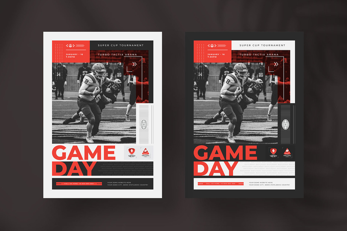 Football matchday sports flyer, a Flyer Template by Tanmoy Topu (Photo 1 of 2)