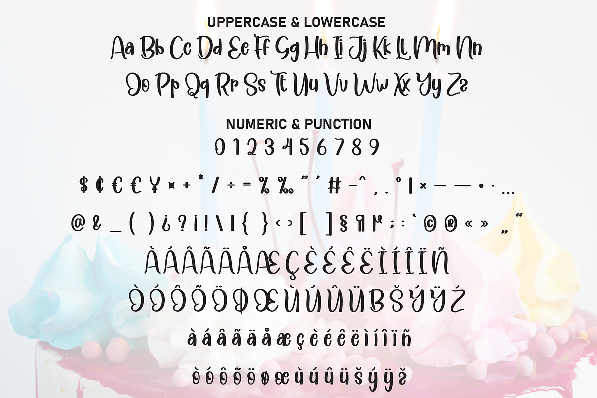 Birthday Candle | Script Font, a Script Font by Scratchones (Photo 7 of 8)