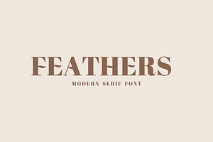 Feathers - serif font
