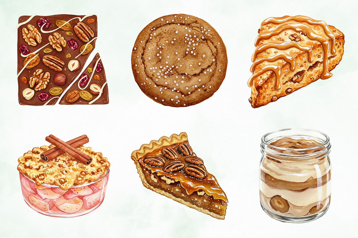 Autumn Dessert Sublimation Clipart, an Illustration by Creative Art (Photo 5 of 8)