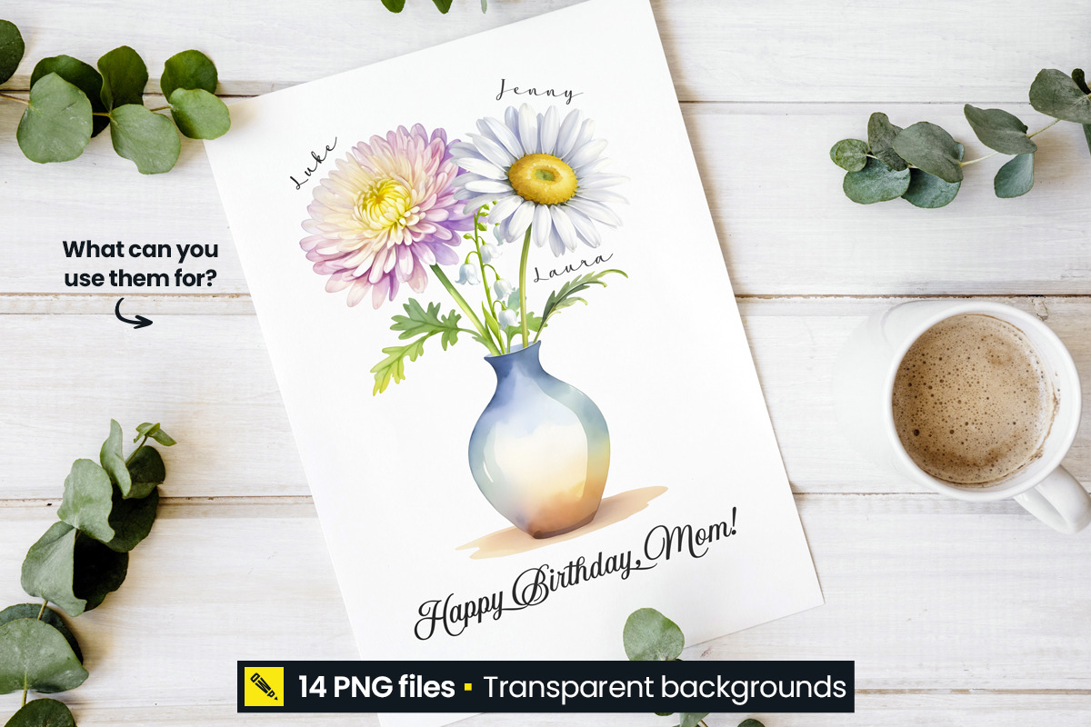Birth Month Flowers Clipart PNG, a Graphic by DesignWP (Photo 5 of 8)