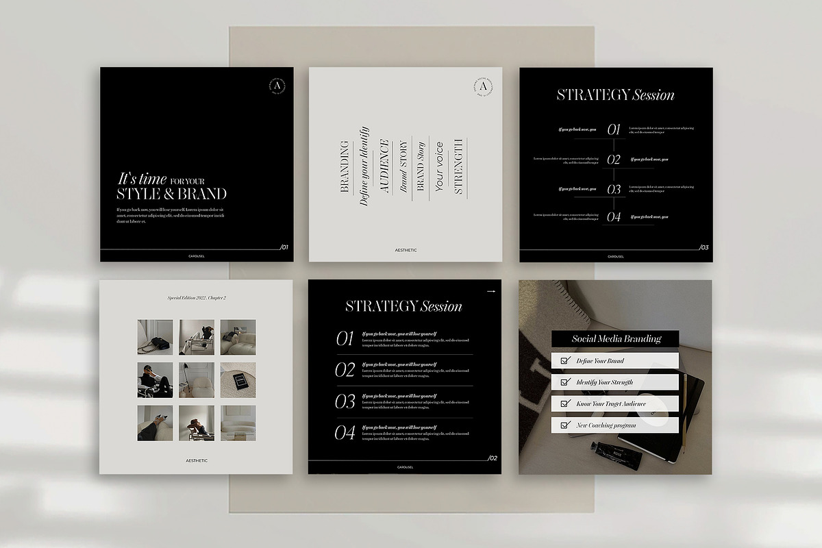 Instagram Aesthetic Templates Canva, a Social Media Template by Instprofi | Studio Estimo (Photo 5 of 13)