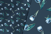 Blue Tulips Beautiful Set, a Decorative Illustration by Shabbypie (Thumbnail 16 of 22)