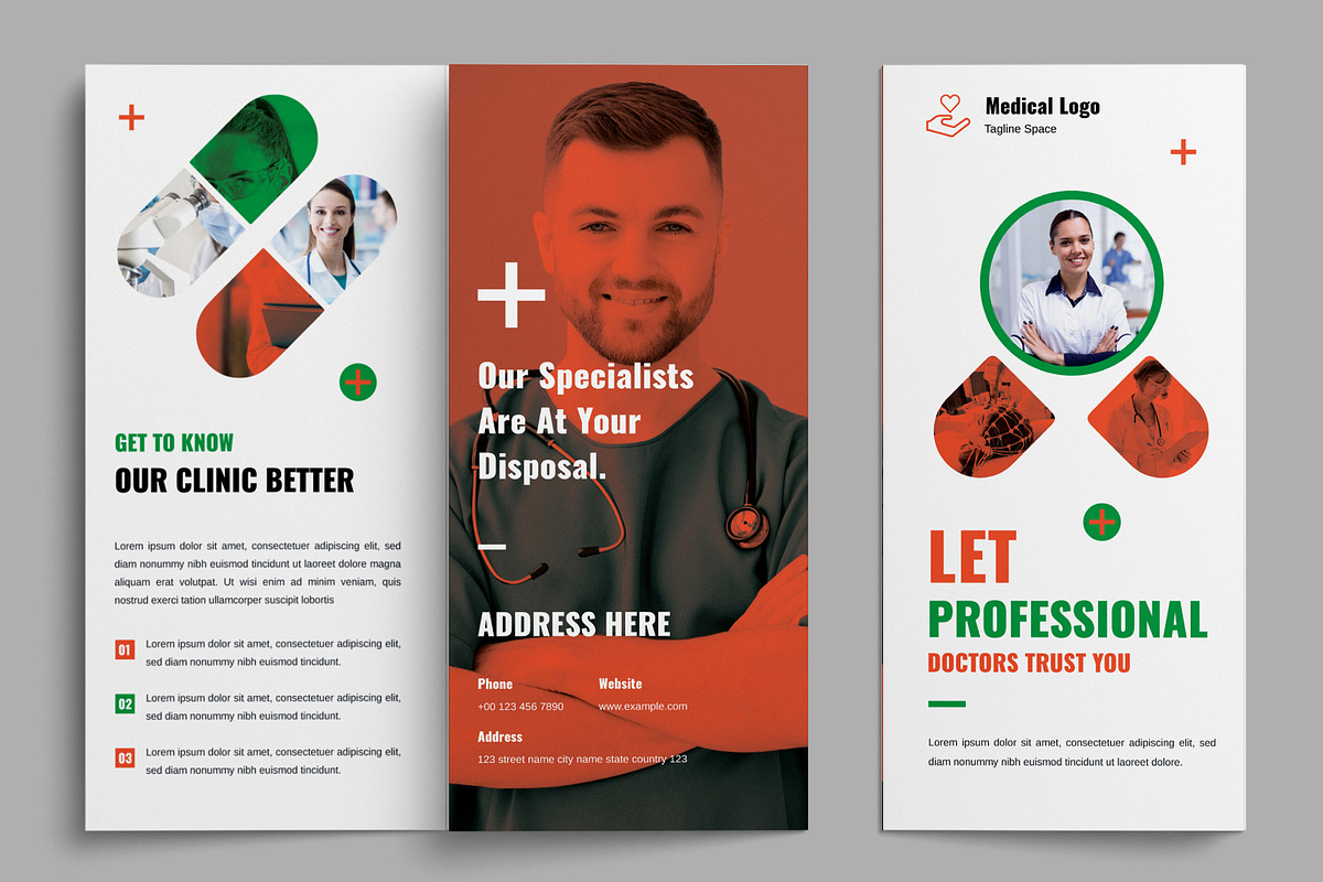 Medical Tri Fold Template, a Brochure Template by MightyDesign (Photo 2 of 7)