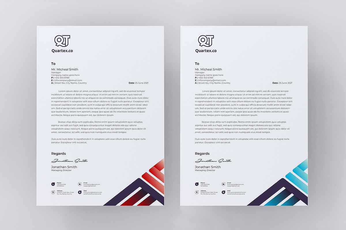 Letterhead Ms Word Google Docs Pages, a Stationery Template by Tbunny (Photo 3 of 5)