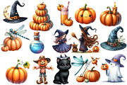 Halloween Season Clipart Bundle, an Illustration by Designworld (Thumbnail 4 of 6)