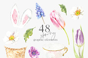 Spring Flora Farm Animals Watercolor, an Animal Illustration by Catherine Wheel (Thumbnail 21 of 22)