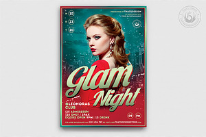 Glam Night Flyer Template, a Flyer Template by ThatsDesignArt