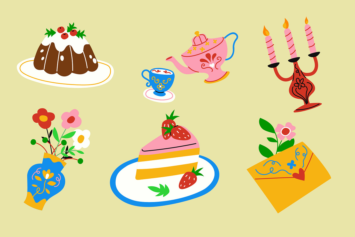 Green Spring Party Illustration, an Object Illustration by graphicook