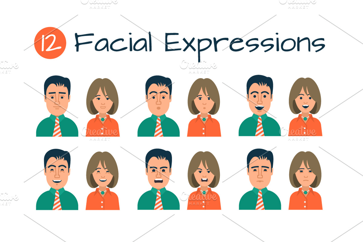Facial Expression Avatars, a Person Illustration by Rassko (Photo 2 of 4)