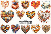 Love Shaped Autumn Clipart Bundle, an Illustration by Pixels.Craft (Thumbnail 1 of 7)