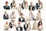 Bride and Groom Clipart, a Person Illustration by GlamArtZhanna (Thumbnail 3 of 5)