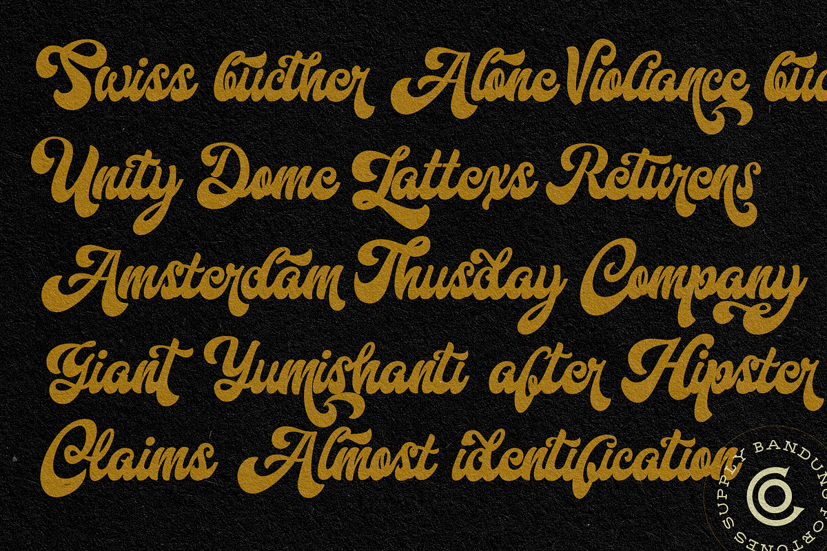 Harland Vintage With Bonus, a Script Font by Fortunes Co (Photo 12 of 14)
