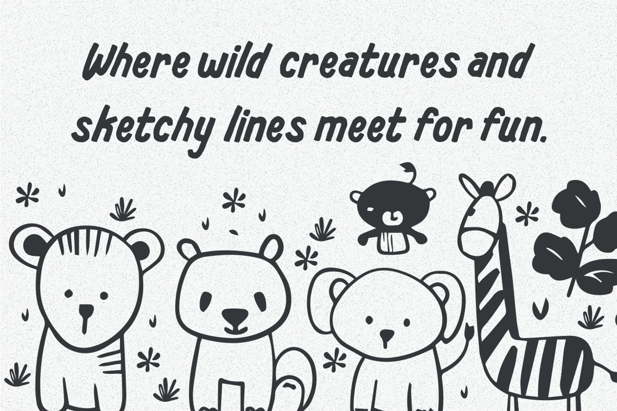 Zoodle Playtime Doodle Brush Font, a Font by PutraCetol Studio (Photo 2 of 5)