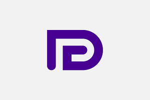 Modern Letter D P Logo