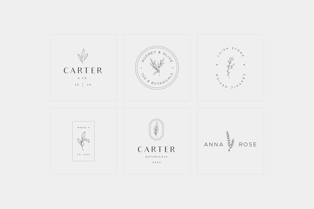 Botanical Logo kit, a Branding & Logo Template by Davide Bassu (Photo 7 of 13)