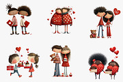 Quirky Valentine Clipart, an Illustration by CreationArt (Thumbnail 6 of 7)