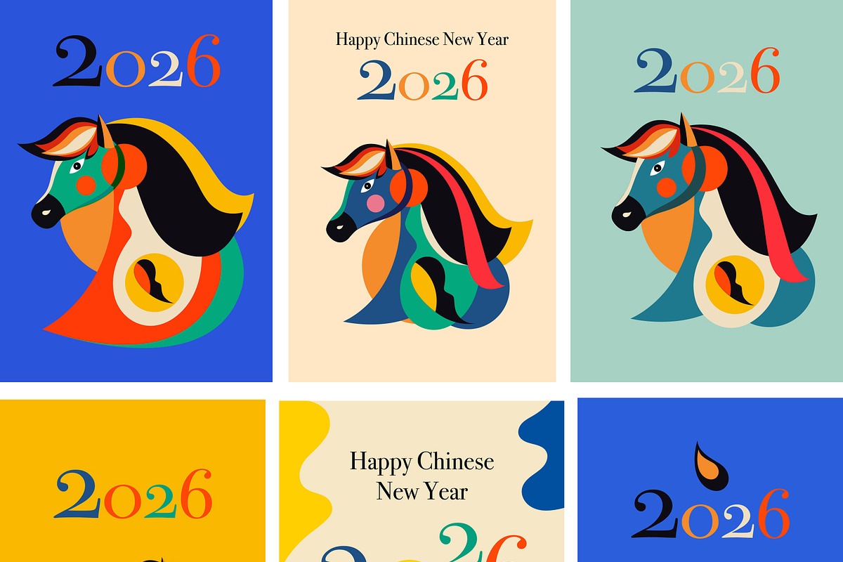 2026 Year of the horse., an Animal Illustration by MoleskoStudio (Photo 9 of 13)