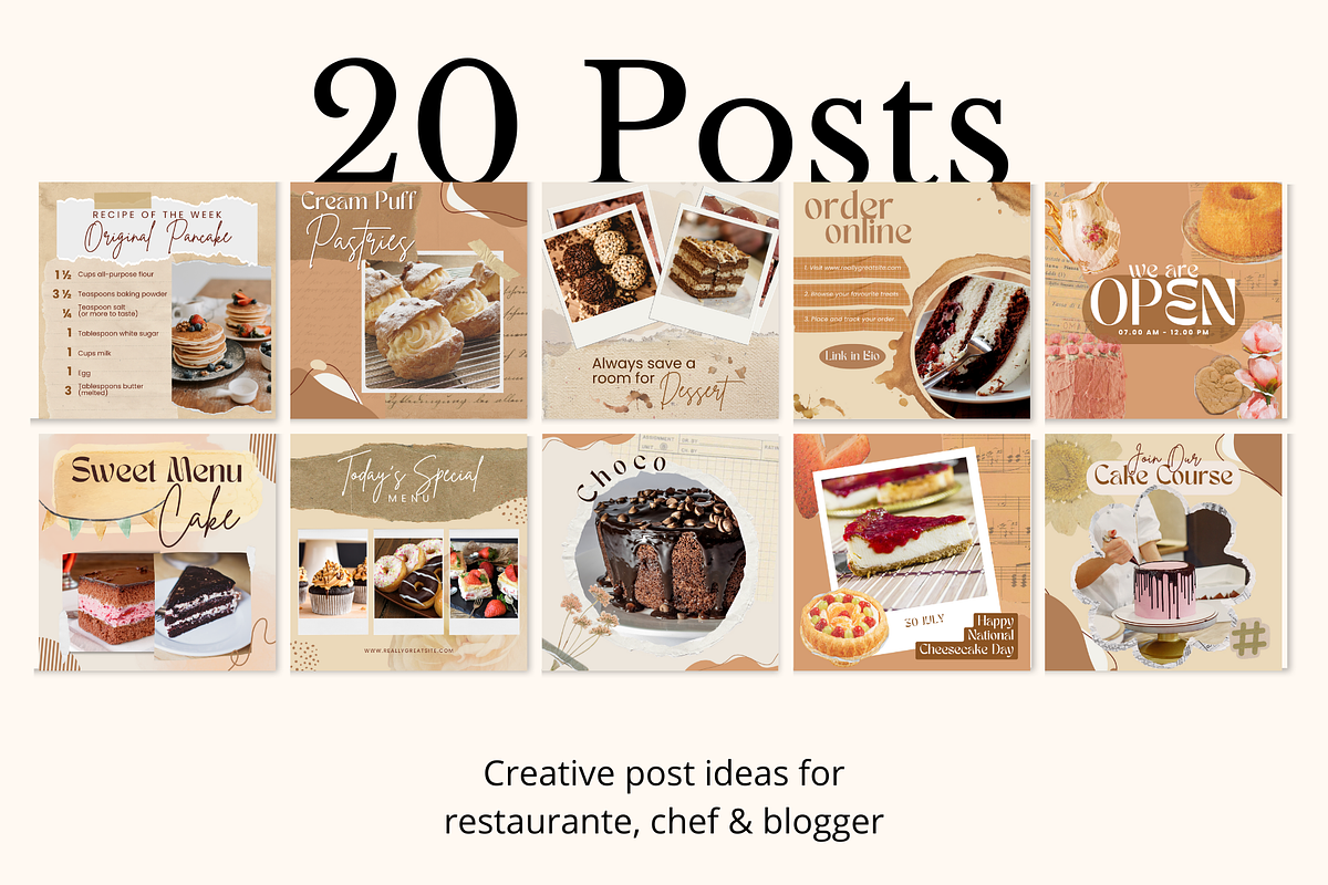 Canva Instagram Bakery Template, a Templates & Theme by Sakura Digitals (Photo 3 of 8)