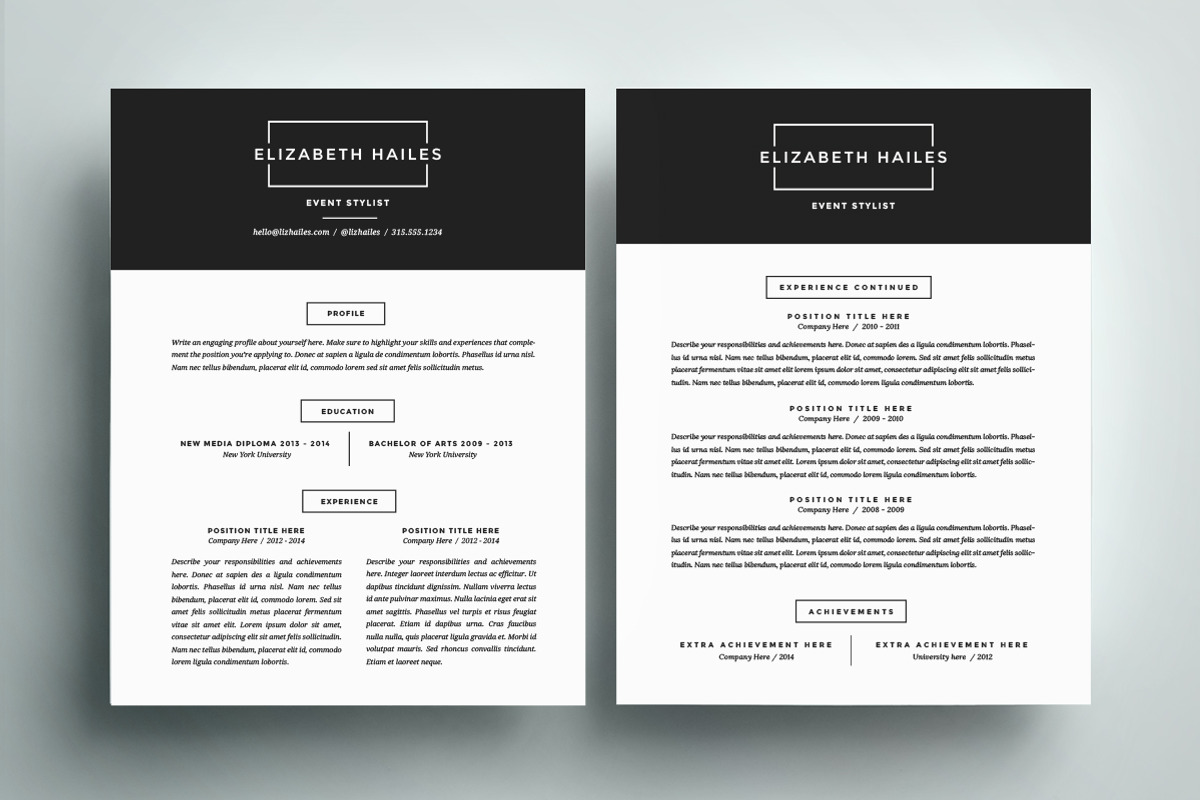 Resume Template 4 Pack | CV Template, a Resume Template by Refinery Resume Co. (Photo 2 of 3)
