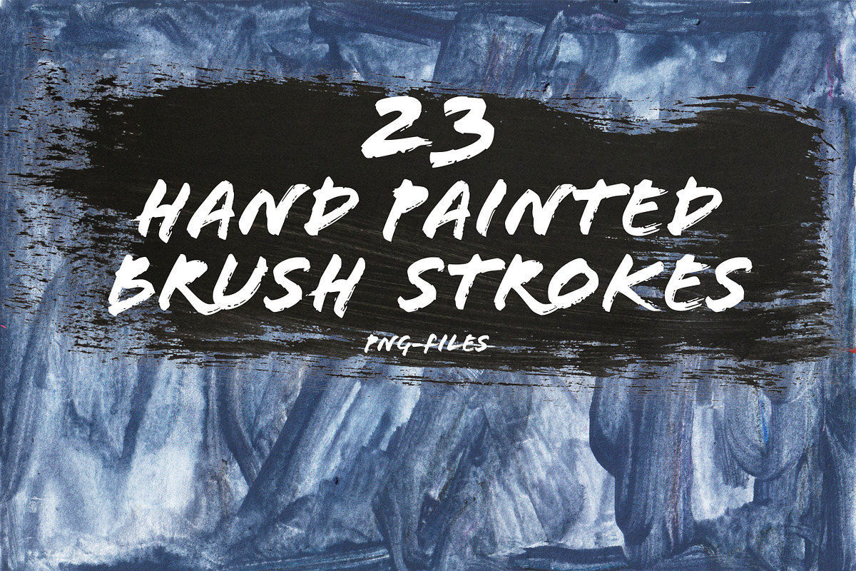 23 hand painted black brush strokes, a Texture Graphic by dyrkwyst textures (Photo 1 of 3)